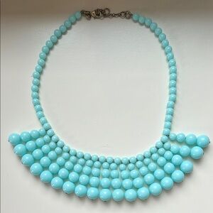 J. Crew Blue Beaded Statement Necklace
